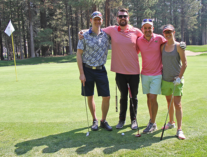 Dr. Crall, Britt Cogan, PA-C, Parker McKinney, ATC and Chris Wiley 18th Annual Brian Venneman Memorial Cancer Outreach Golf Tournament