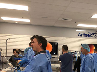 Dr. Gilmer traveled to Washington to teach at the University of Washington Arthroscopy boot camp lab