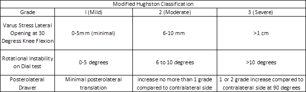 Modified Hughston Classification
