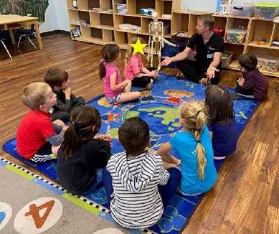 Dr. Gilmer spent an afternoon at a Montessori school in Nevada